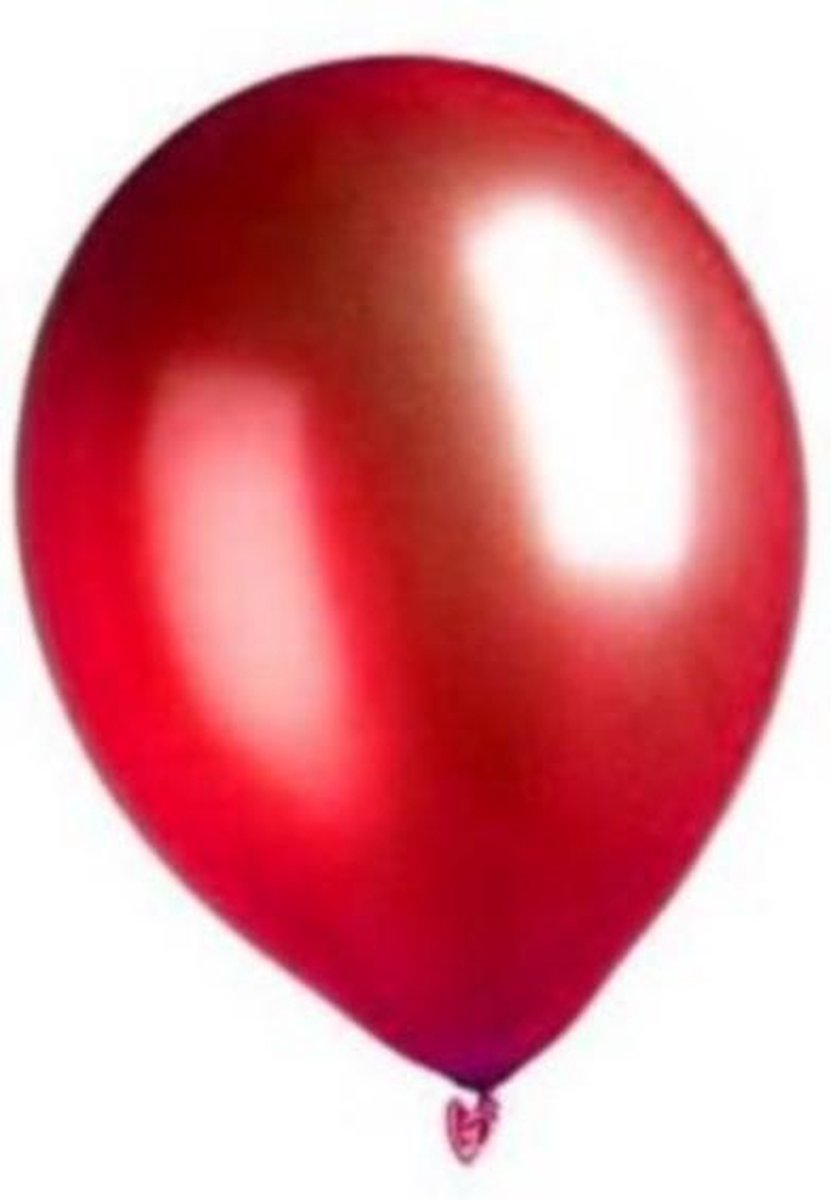 GLOBOLANDIA - 100 rode metallic ballonnen - Decoratie > Ballonnen